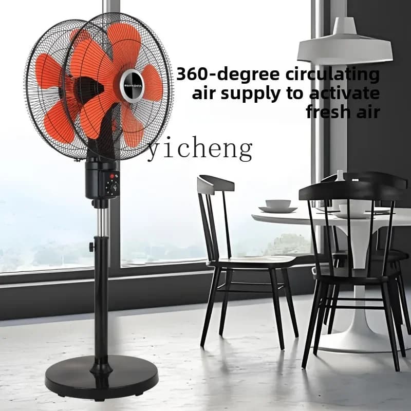 cc27 commercial electric fan rotating double head floor new industrial large wind circulating fan