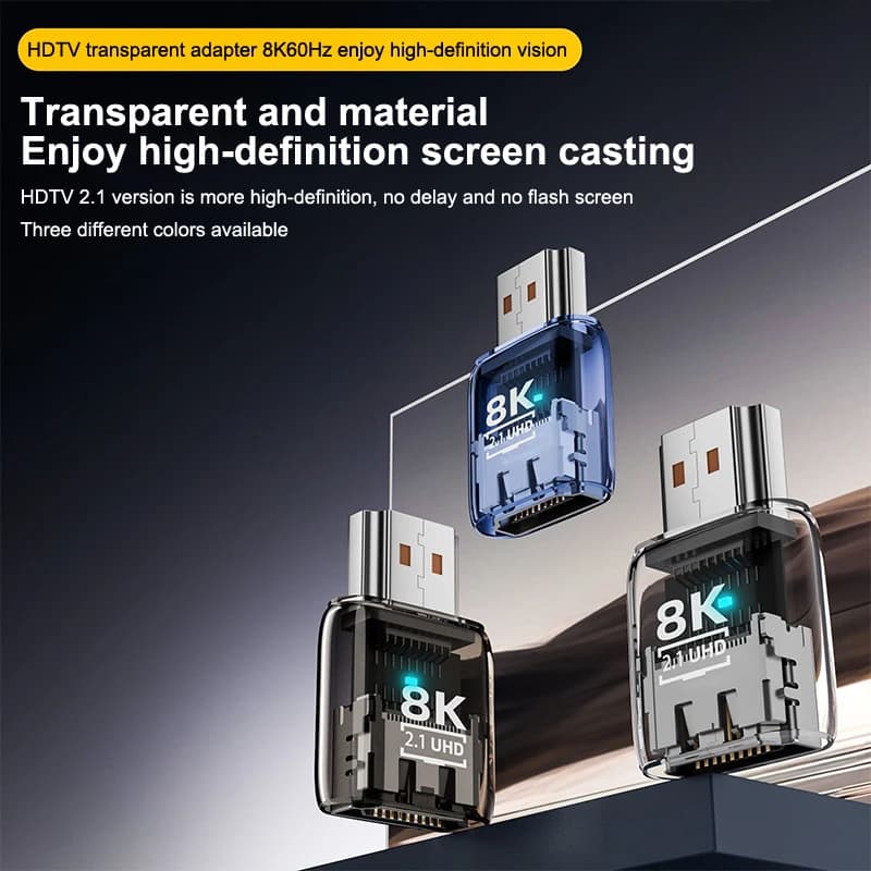 Adapter Cable 2.1 Compatible with 8K Male-Femmina, HDTV extender, HDTV connector for HDTV, Laptop, TV Box, Projector