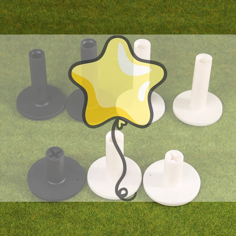 Supporto per tee da golf in gomma resistente da 1 pezzo per pratica di tee da golf, supporto per palline a 4 altezze per la pratica di tappetini da guida