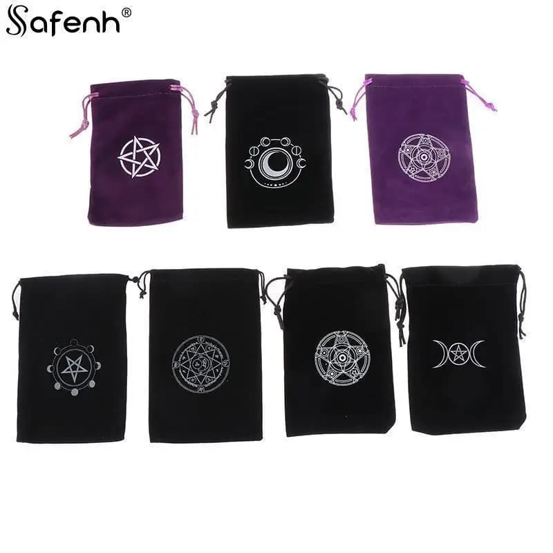 1 pz velluto Tarots Oracle card Storage Bag rune costellazione strega divinazione accessori gioielli dadi borsa coulisse Pouch