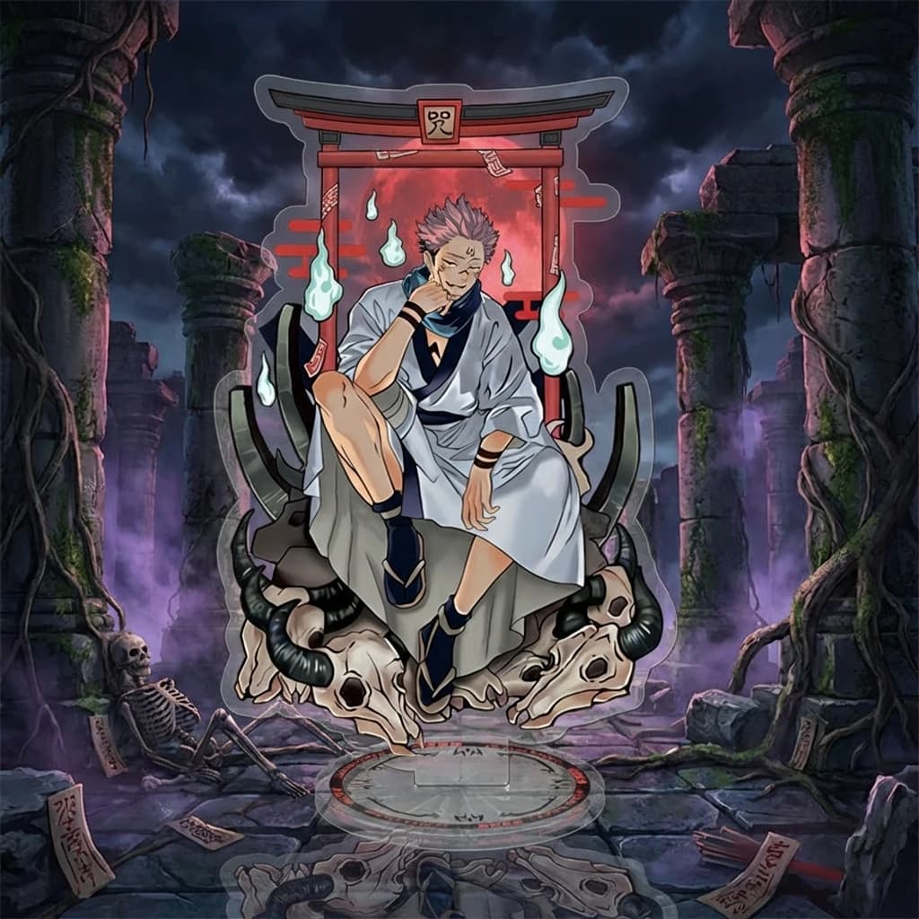 Merchandise Anime Jujutsu Kaisen, Statuetta in Acrilico di Fushiguro Megumi e Gojo Satoru, Ornamento Decorativo Creativo per Casa e Ufficio