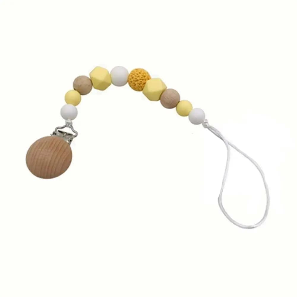 Clip per porta capezzoli per bambini in legno Porta succhietto Catena per ciuccio per bambini Clip per ciuccio Clip per porta ciuccio Cinghie per giocattoli per massaggiagengive per bambini