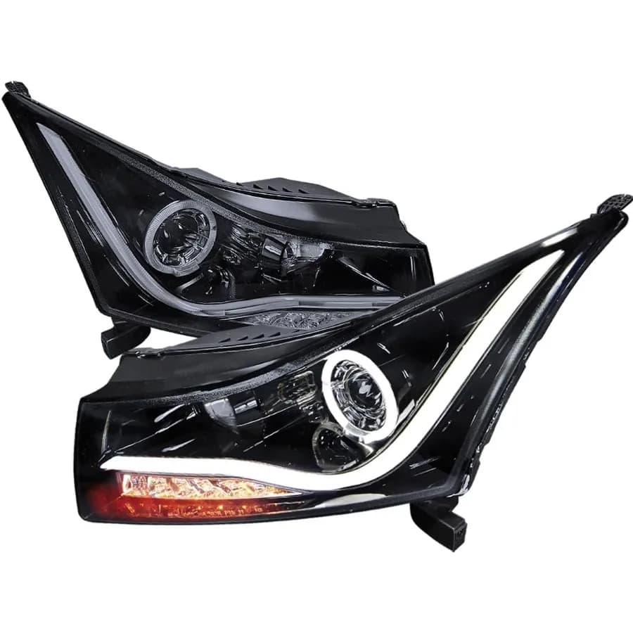 Fari per proiettore Halo con striscia luminosa a LED neri per Chevrolet Cruze 20112015 e Chevrolet Cruze 2016 Limited Sinistra e Destra Pa