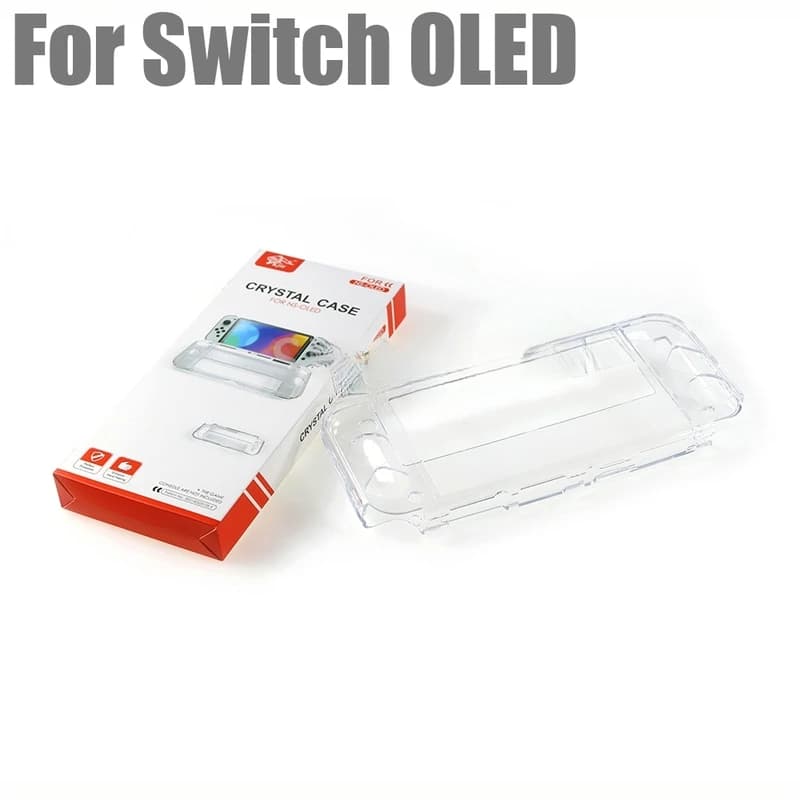 5 set Crystal Protect Shell compatibile per Nintendo Switch OLED Custodia rigida trasparente Accessori per console