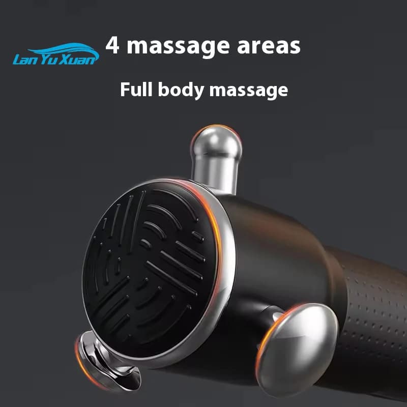 Portable 4-in-1 Wireless Handheld Massager Gun Rapid Release Therapy for Deep Tissue & Muscle Vibrating Body Massager