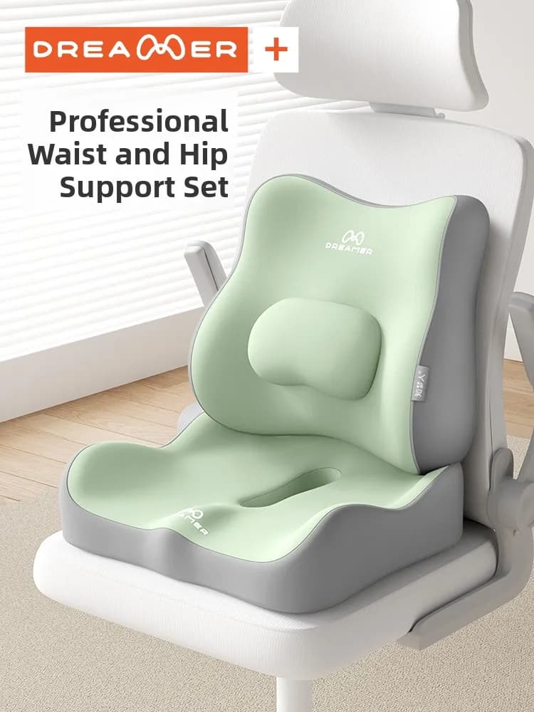 Cuscino Lombare in Memory Foam per Ufficio, Supporto Ergonomico per Sedia, Ideale per Sedute Prolungate e Benessere