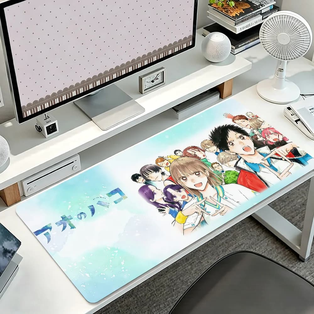 Anime B-Blue Box Mouse Pad Large Non-slip Lockedge Desktop Computer Desk Mat Keyboard Writing MousePad Office Gamer Student