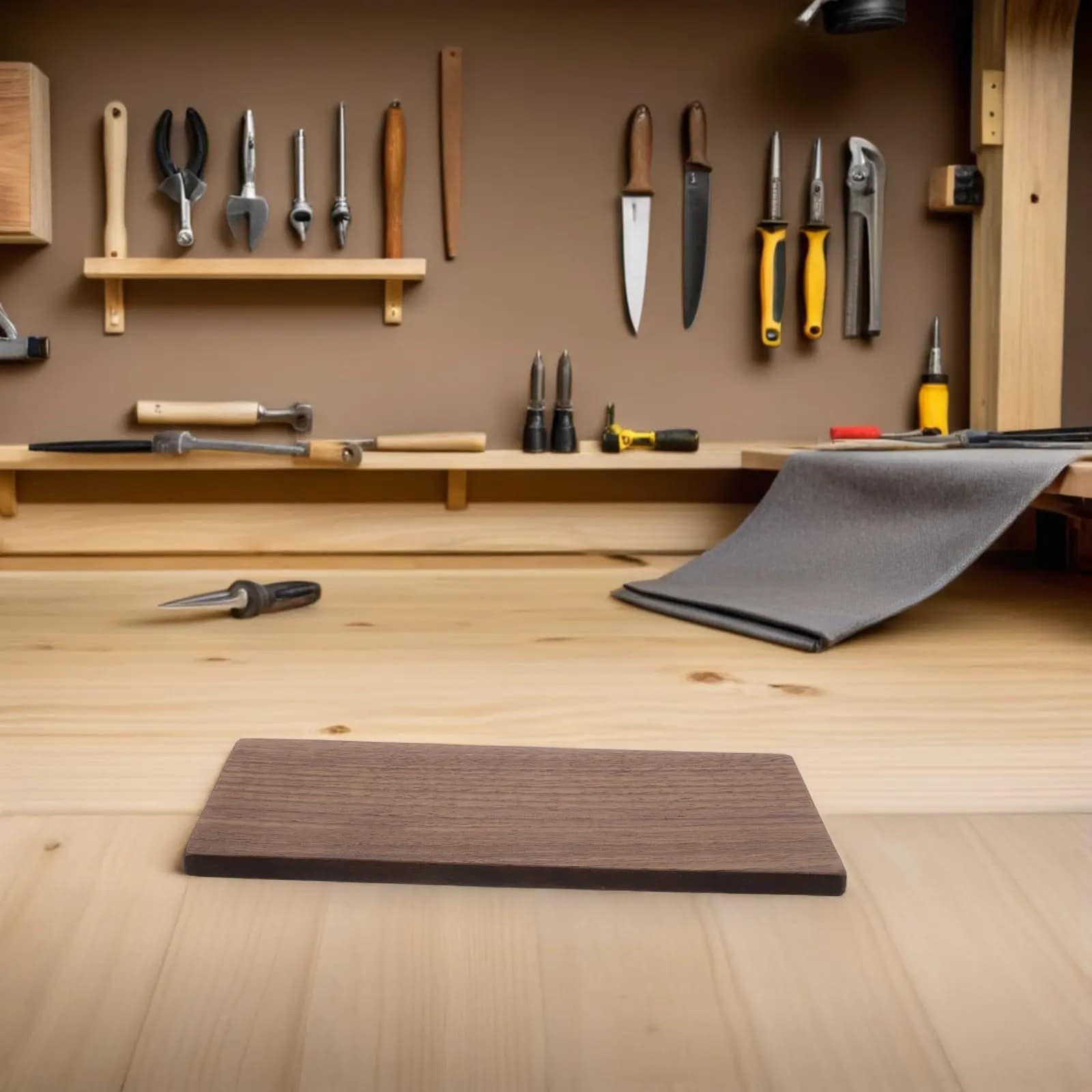 2 Pezzi di Pannelli in Legno di Noce Nero Spesso, Lastre di Legno Naturale per Fai-da-Te, Fogli di Compensato per Taglio, Incisione e Lavorazione Artigianale