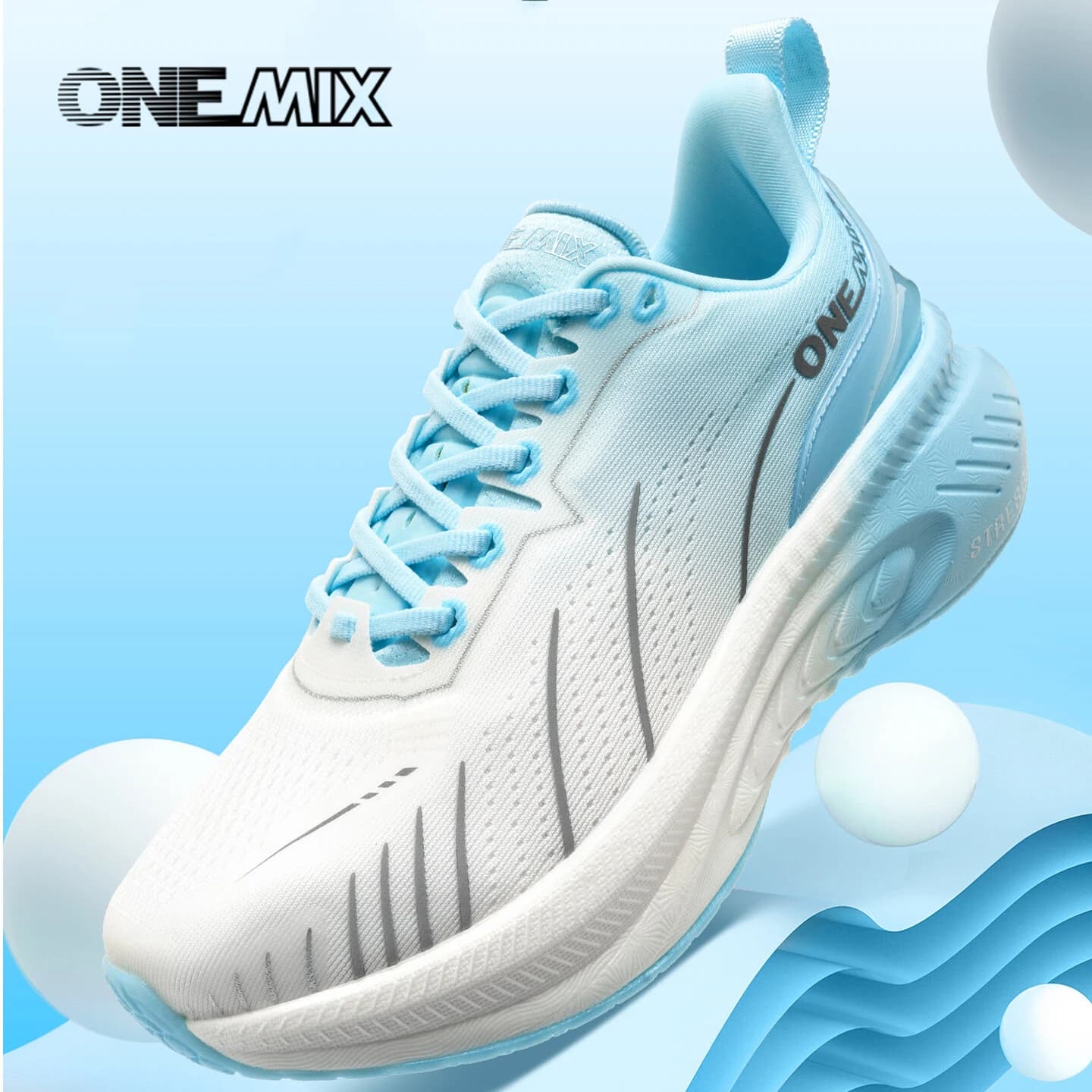 ONEMIX New Women's Shoe Shoe Absorbed Autumn Winter, Outdoor Anti-slip Sneakers with Laces for Intense Race, Jump with Corda and Dance