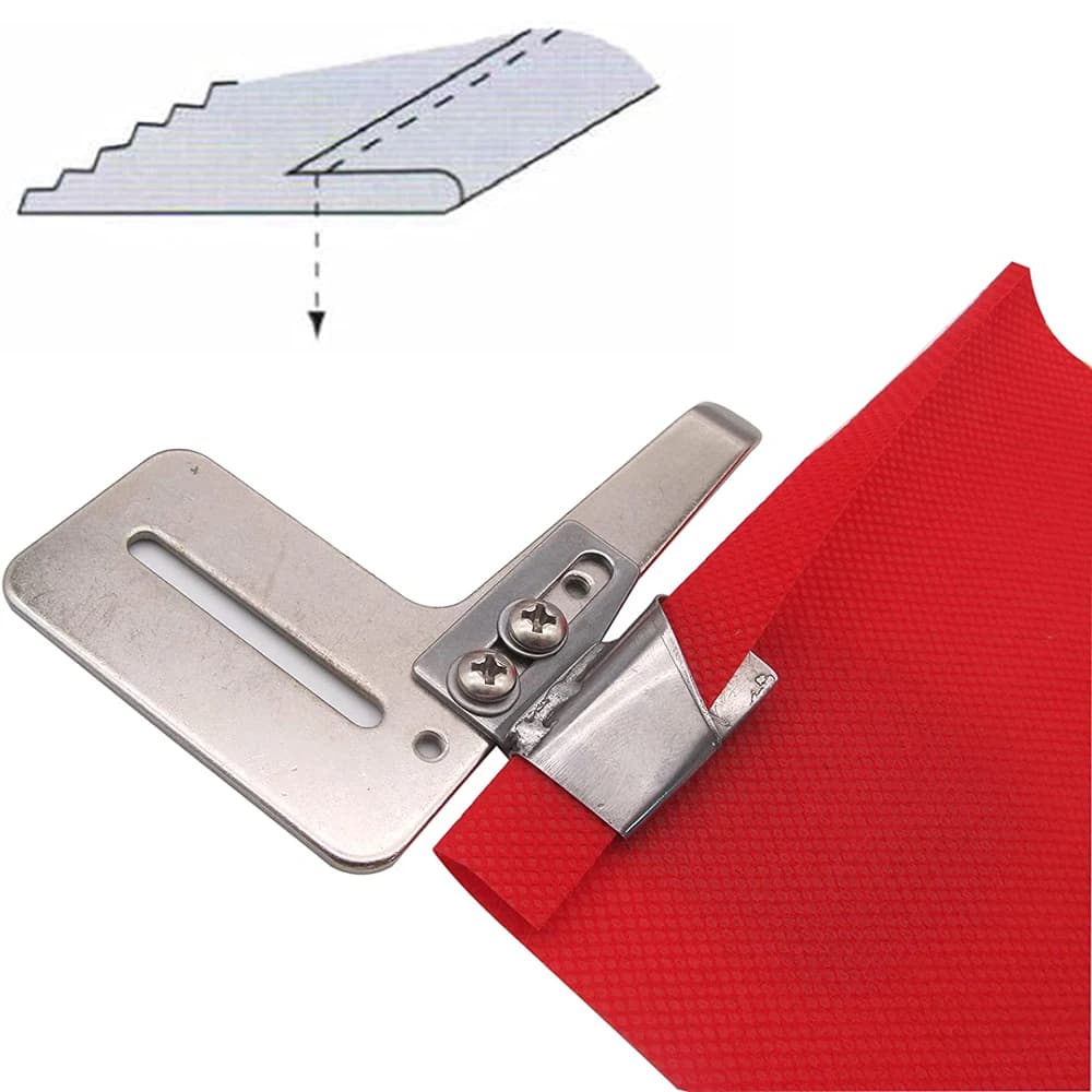DAYU201 Single Up Turn Raw Edge Hemmer Upturn Hemming Attachment for Single Needle Industrial Lockstitch Sewing Machine