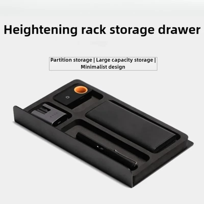 Computer Monitor Height Stand Drawer Storage Tray Space Saving Portable Organization Storage Drawer Office Desk Modern Frames