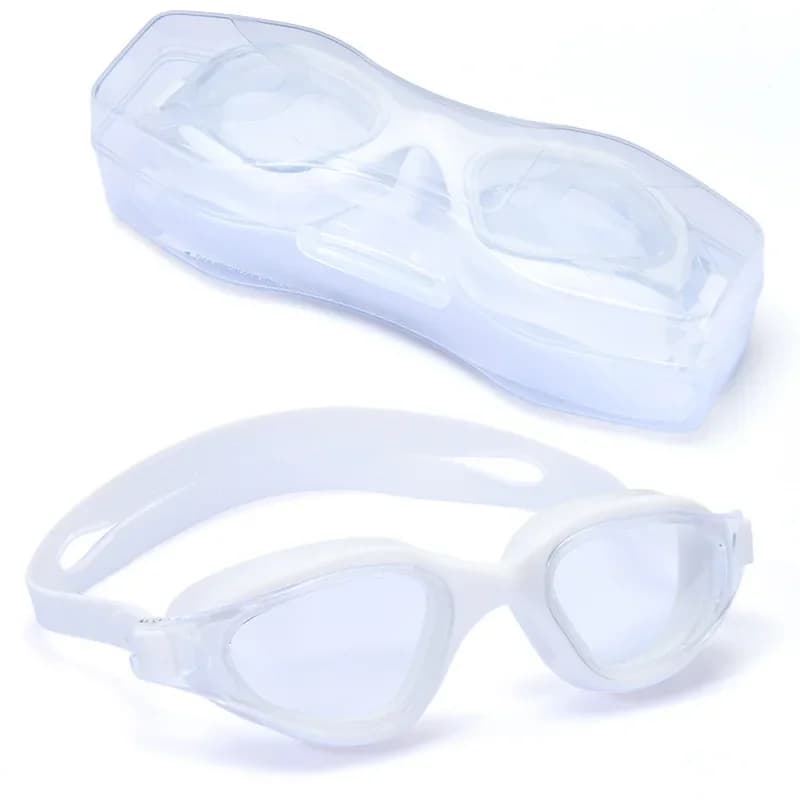 Adult anti-fog professional one-piece silicone large-frame glasses electroplated swimming goggles glasses