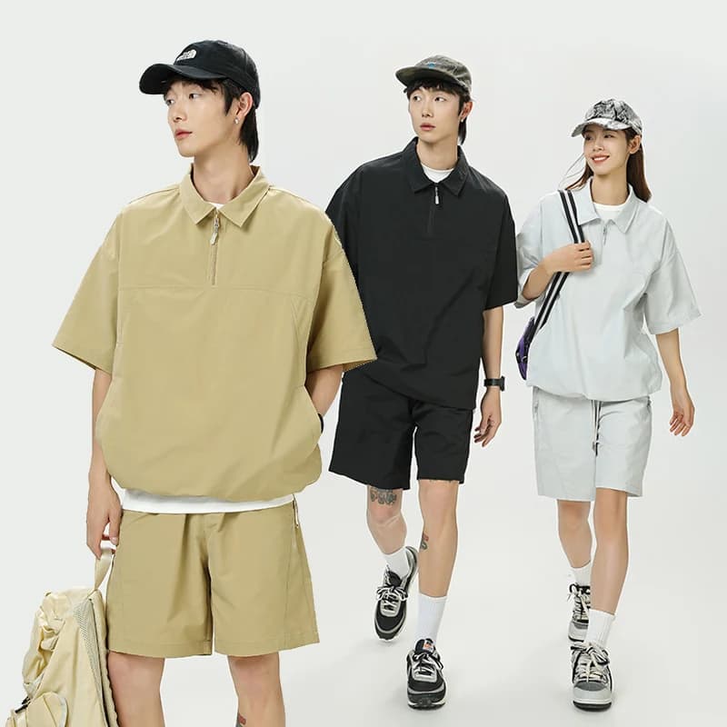 Complete Men's Summer for Open Activity, Fast Drying, Sporty, Casual, With Sleeve T-shirt Court and Shorts, for Boys and Girls, Students