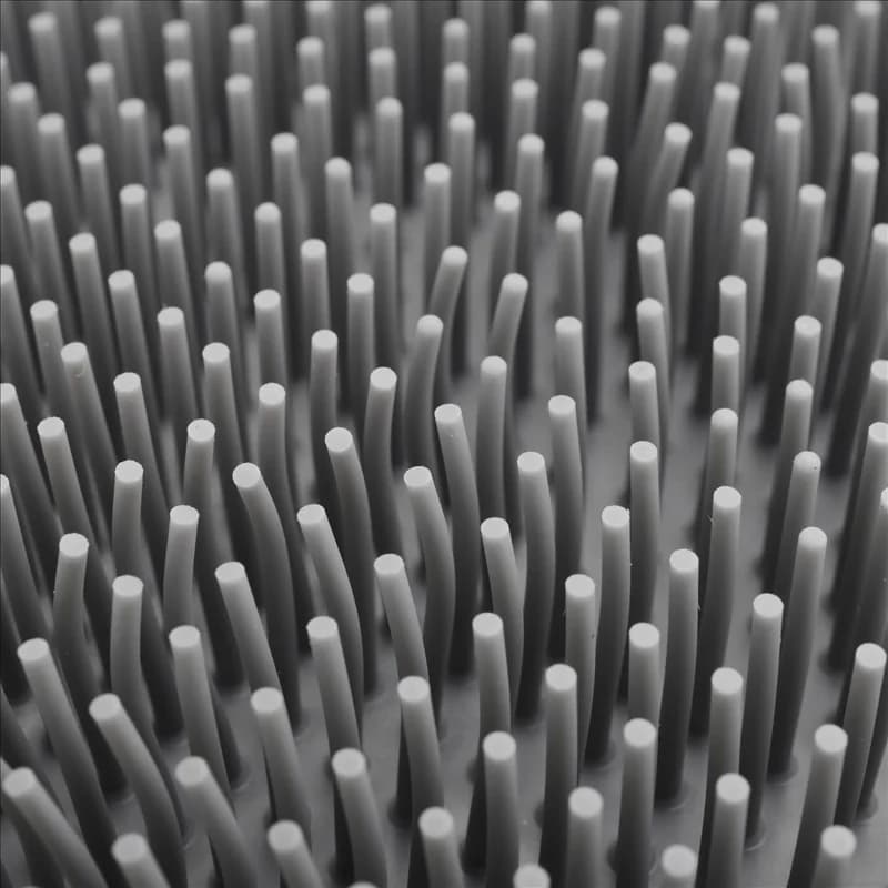 AA81-Spetino in silicone per massaggio con doccia per schiena e piedi, a mani libere, montato a parete, con ventose, grigio