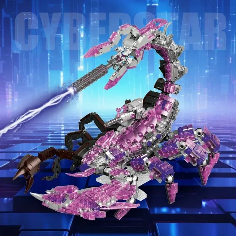 Cybernetic Scorpion Construction Kit, Translucent Insect-Style Bricks, Educational Assembly Hobby, Creative Present