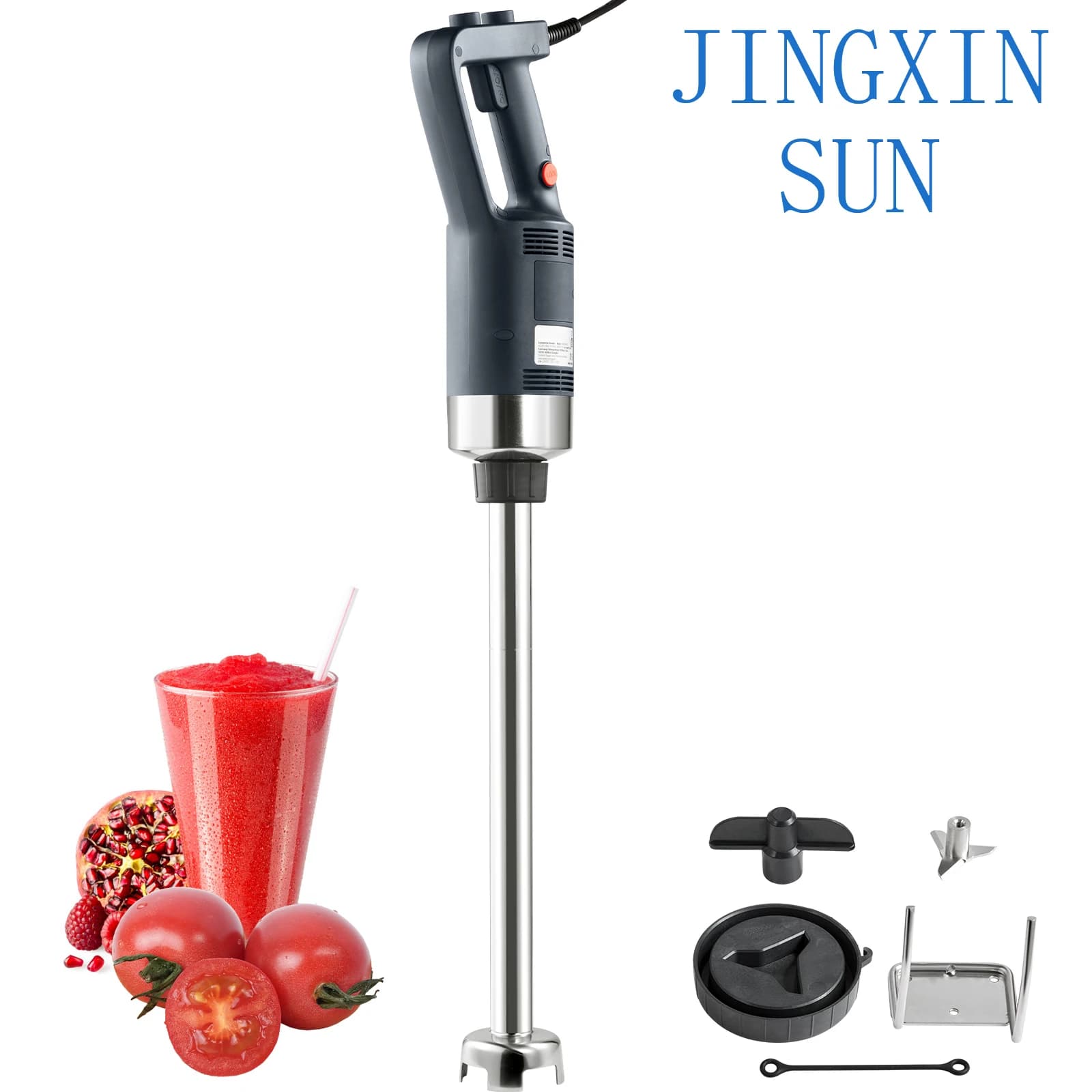 Commercial Immersion Blender 500 Watt Heavy Duty Hand Mixer Variable Speed Kitchen Stick Mixer with 304 Stainless Steel