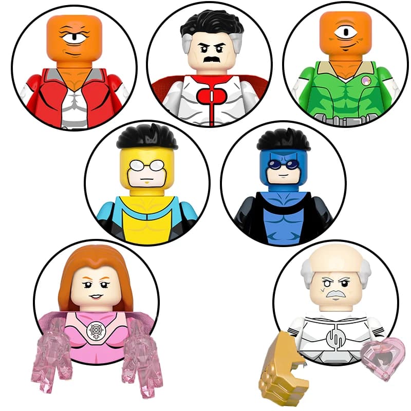 Classico Cartone Animato Invincible Mark: Scatola a Sorpresa di Blocchi da Costruzione, Puzzle, Action Figure, Modellini, Bambole Giocattolo, Collezione, Ornamenti, Regali