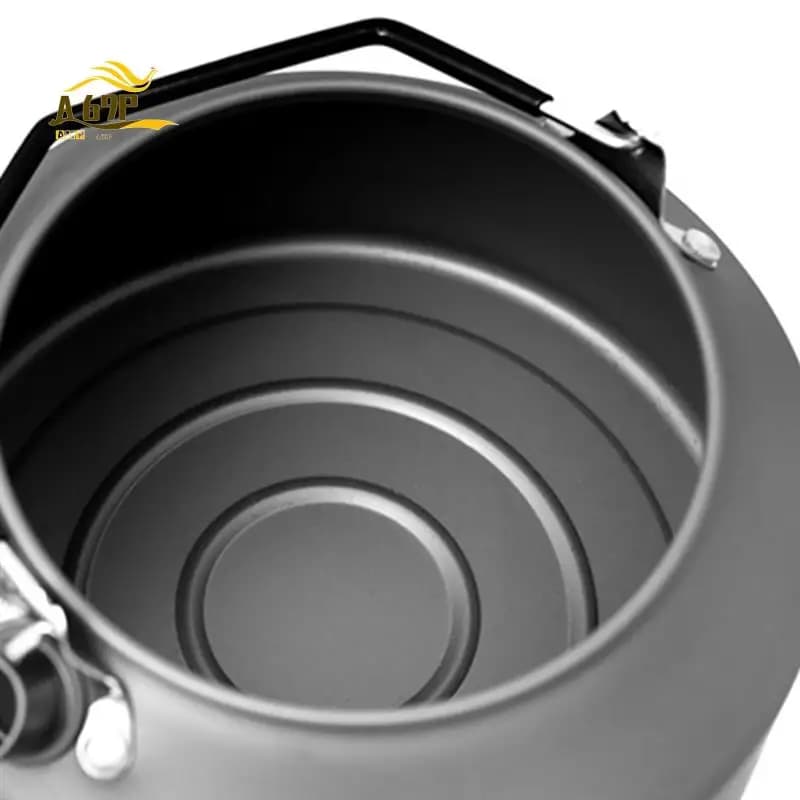A69P-1.35L Aluminum Alloy Portable Kettle Teapot Cafetiere Outdoor Hiking Camping Equipment