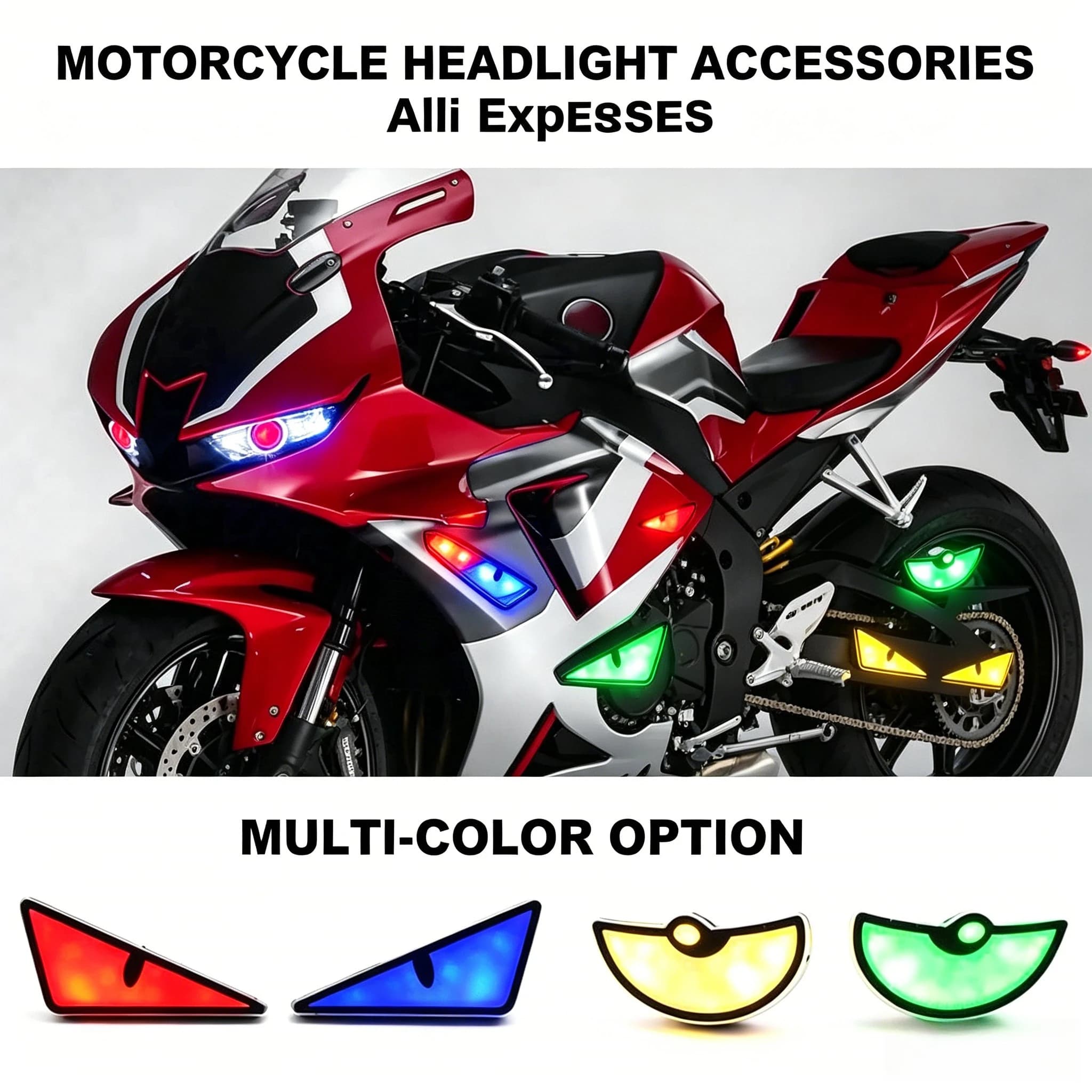 2Pcs Motorcycle LED Devil Eyes Lights Mini Projector Lens Turn Signal Lamp Motorbike Headlight Decor Lamps