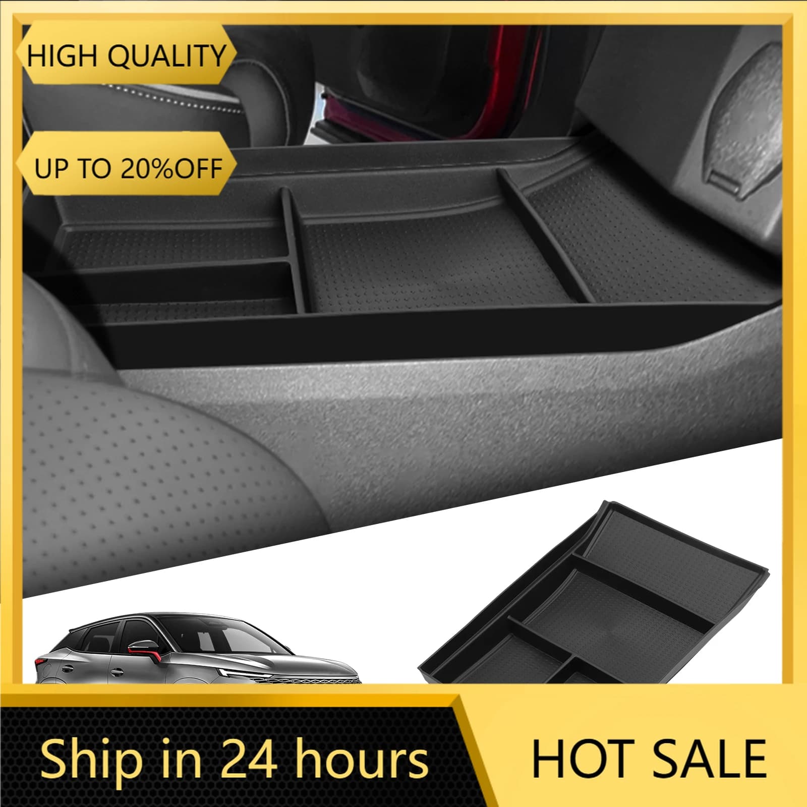NEW for Chery OMODA 5 C5 FX Fuel 2022-2025 Car Center Console Lower Storage Box Organizer Accessories Tidying TPE Black