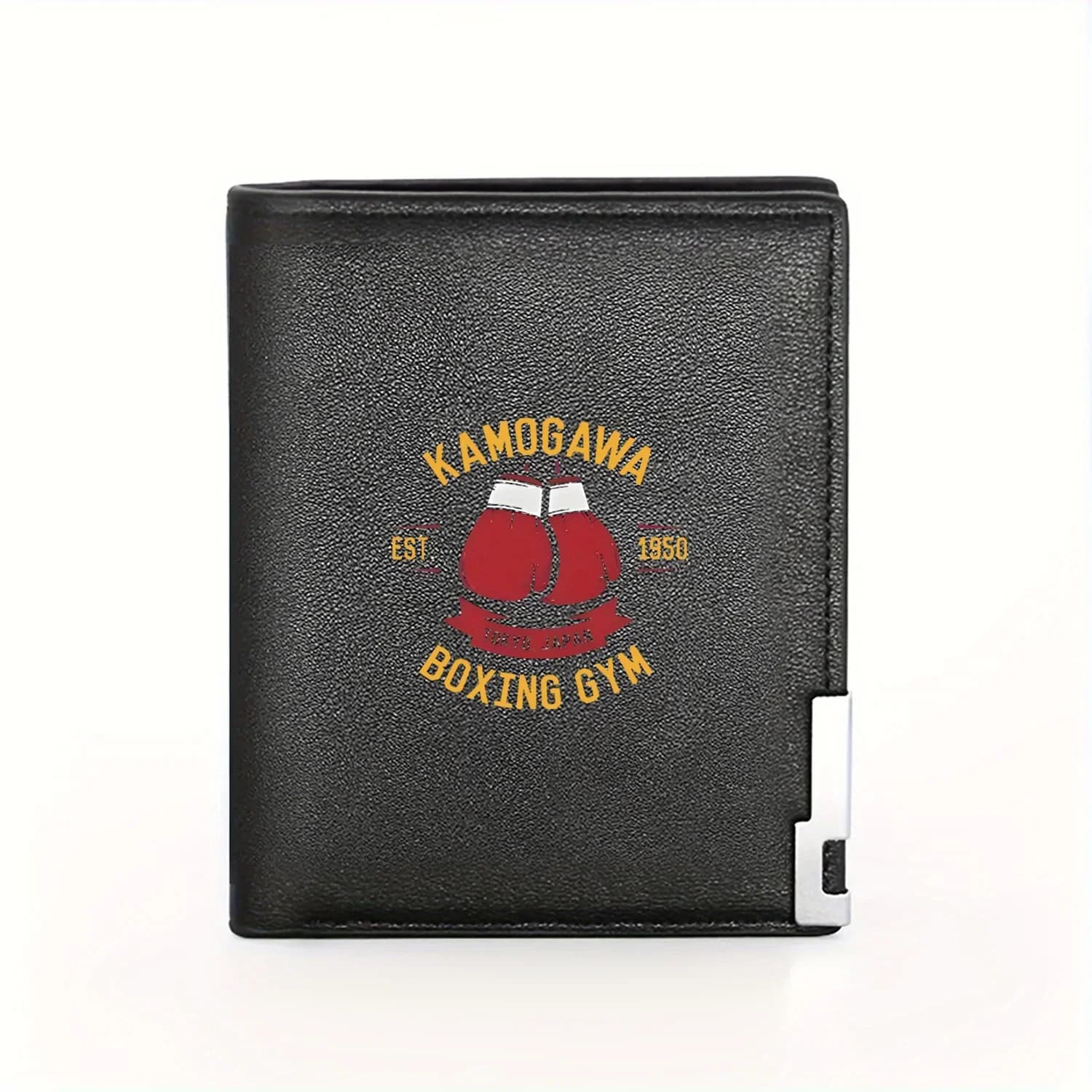 Kamogawa Boxes Gym Tokyo East. 1950 Vintage Boxing Gloves Printing Graphics Men's Wallet Business Man Casual Elegant Simple Pr