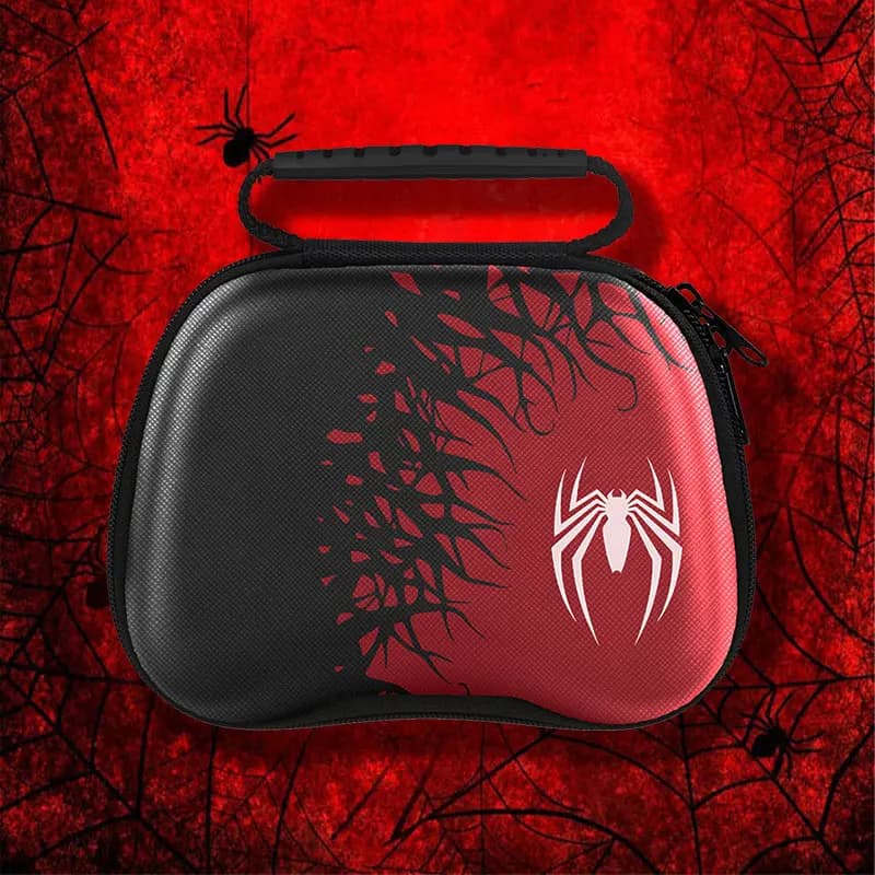 Borsa portaoggetti a tema Spider per PS5 PS4 Xbox Switch Pro Scatola di copertura per controller di gioco Custodia protettiva per gamepad da viaggio