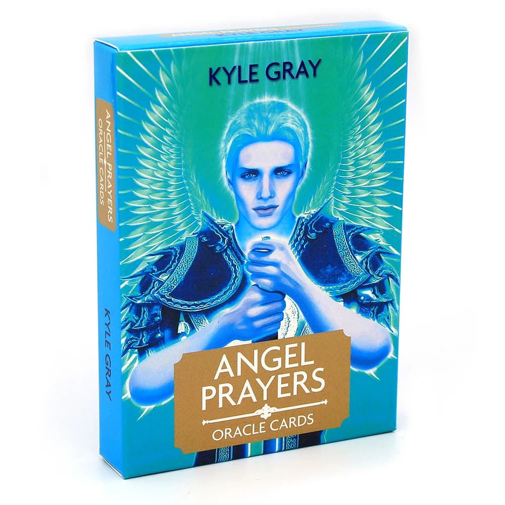 Carte Oracolo delle Preghiere agli Angeli di Kyle Gray, Guida e Ispirazione, Connessione agli Angeli, Bellissime Illustrazioni, Mazzo di 44 Carte e Guida Illustrativa