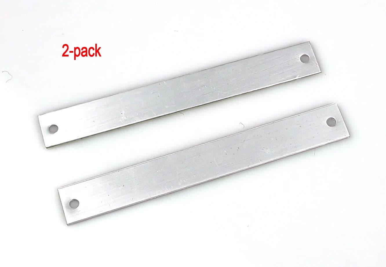KVEHICLE 2-PAC ID plate for Truck, Boat, Trailer - VIN and Vacuum Assal Weight - 92mm x 13mm