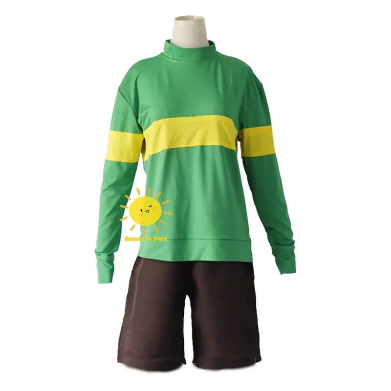 Anime Gioco Cosplay Undertale Frisk Chara Costume Cosplay Andertail Felpe Collo alto Manica lunga Abbigliamento Pantaloncini Giocattolo 72th