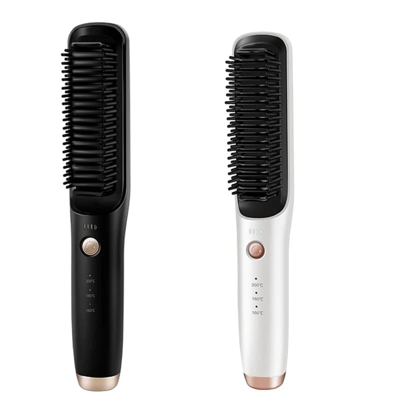 ABKR-Spazzola for smoothing hair wireless Electric brush for smoothing hair Shaving plate for rechargeable heated comb