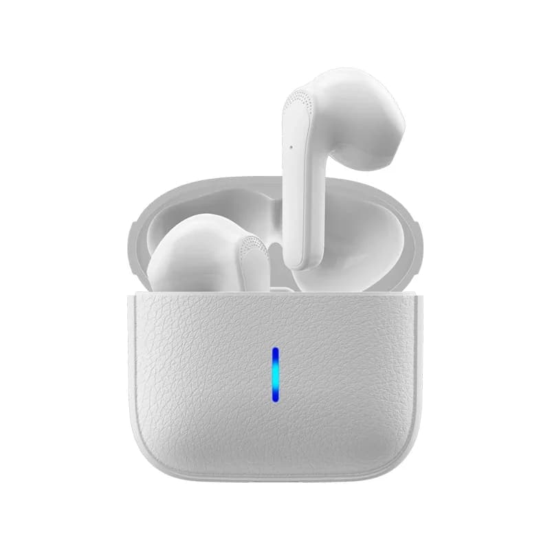 JS59 Wireless Earphones Bluetooth Headphones 5.3 Leather Texture Portable Compact Semi-In-Ear Stylish Audio Accessory