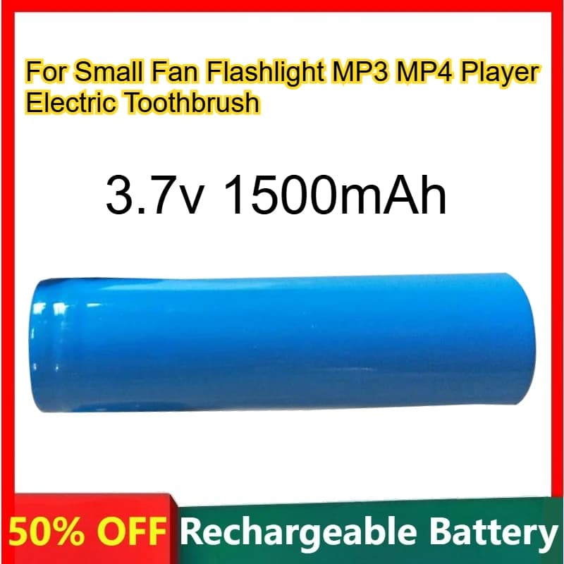 Batteria al litio 18650 3.7v 1500mAh per piccola ventola Torcia MP3 Lettore MP4 Spazzolino elettrico Batterie ricaricabili