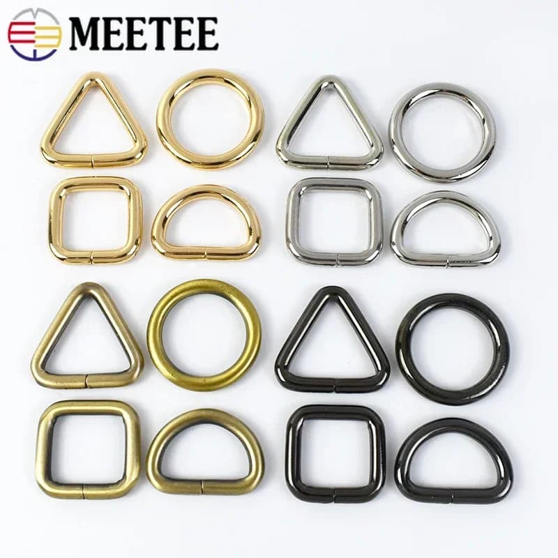 Meetee 5/10 pz 20-38mm fibbie in metallo O D anello di chiusura per borsa cinghia collare per cani portachiavi ganci accessori hardware in pelle fai da te