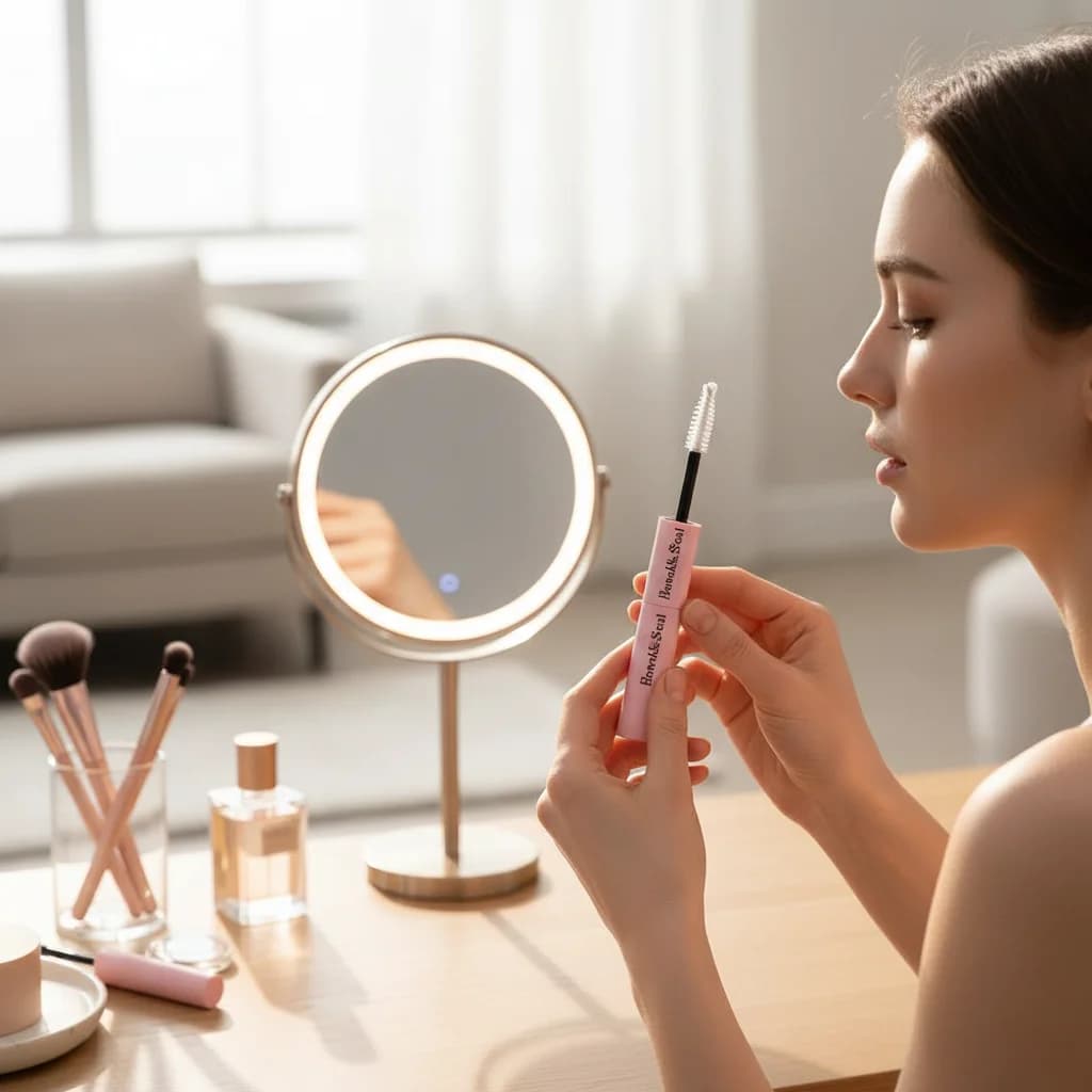 Dissolvent Portable for Collar Eyelashes with Mascara Brush, Easy to Use, Delicate Liquid for Eye Cleansing and Removing Adhesive for Extension Fins