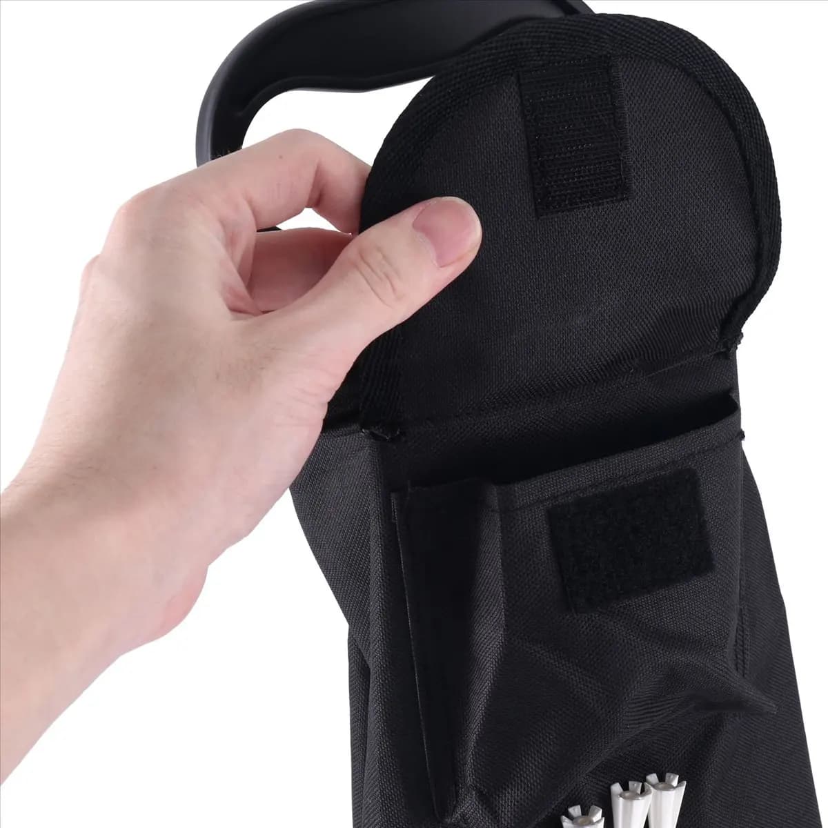 (ABYM) Borsa Shag Bag per Palline da Golf, Raccoglipalline da Golf con Tubo in Lega di Alluminio Staccabile, Borse Shag Bag da Golf con Tasca e Porta Tee