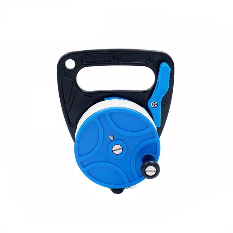 Durable 83M Plastic Blue Scuba Diving Cave Finger Reel with Thumb Stopper for Underwater Snorkeling Technical Dive Gear Kit