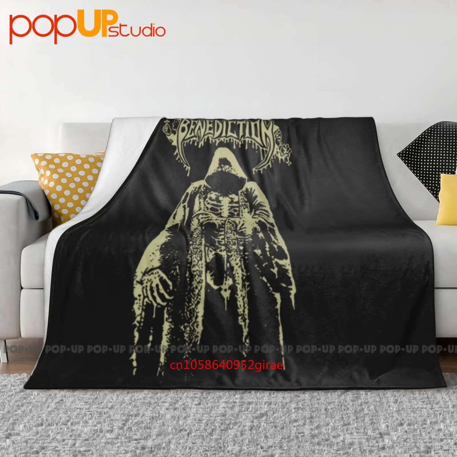 Benediction I Bow To Nessuno Coperta ultra morbida Trapunta Copridivano invernale Copriletto