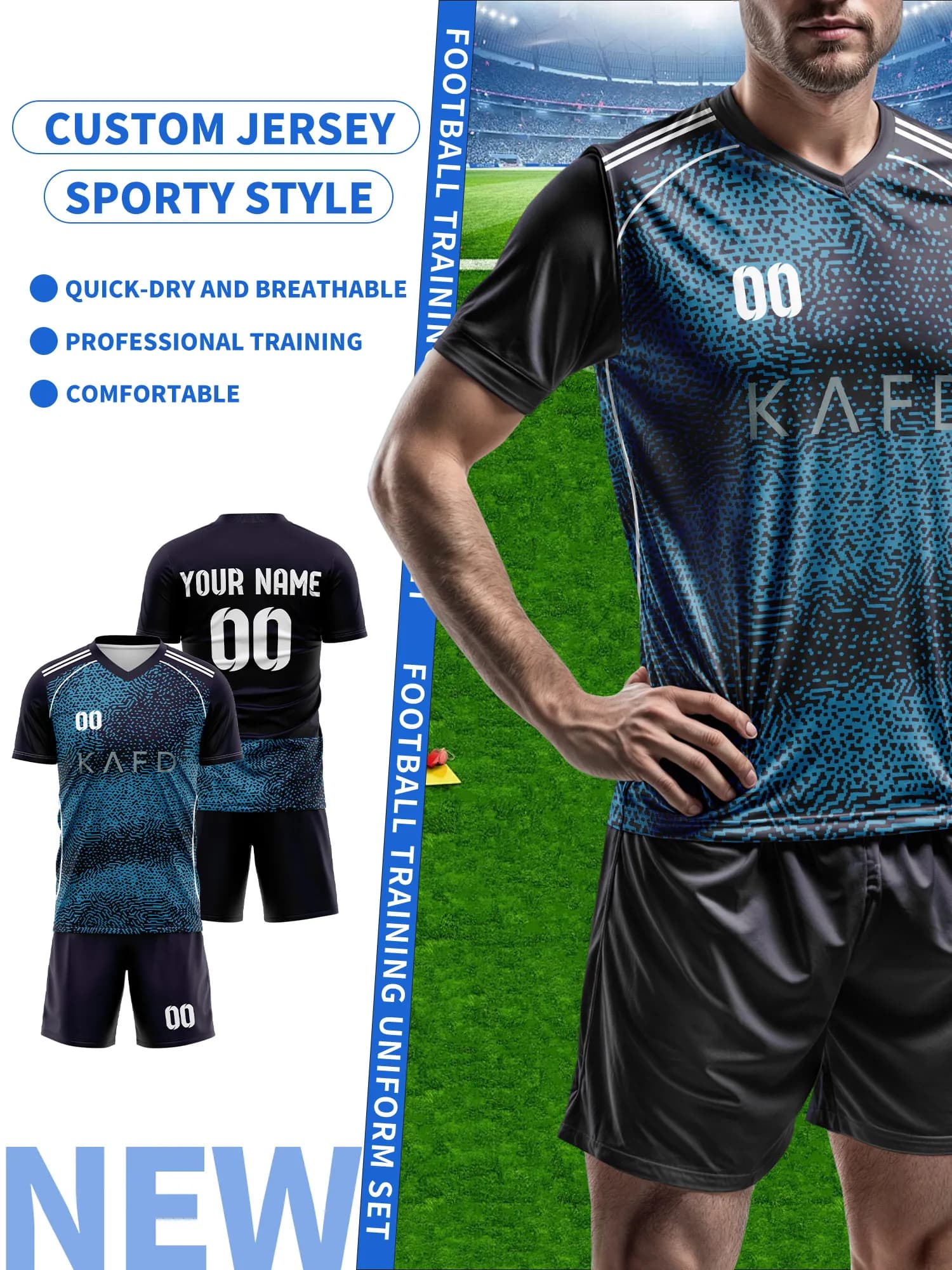Create Your Custom Football Knit | Name and Number Custom | Breathable Football Knit, Custom Streetwear Mesh