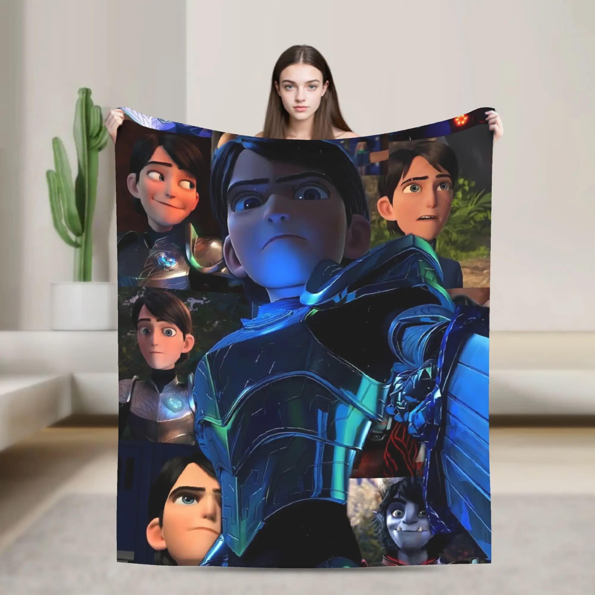 Trollhunters Tales Of Arcadia Flannel Blanket Super Warm Throw Blanket for Couch Chair Travel Street Bedspread Sofa Bed Cover