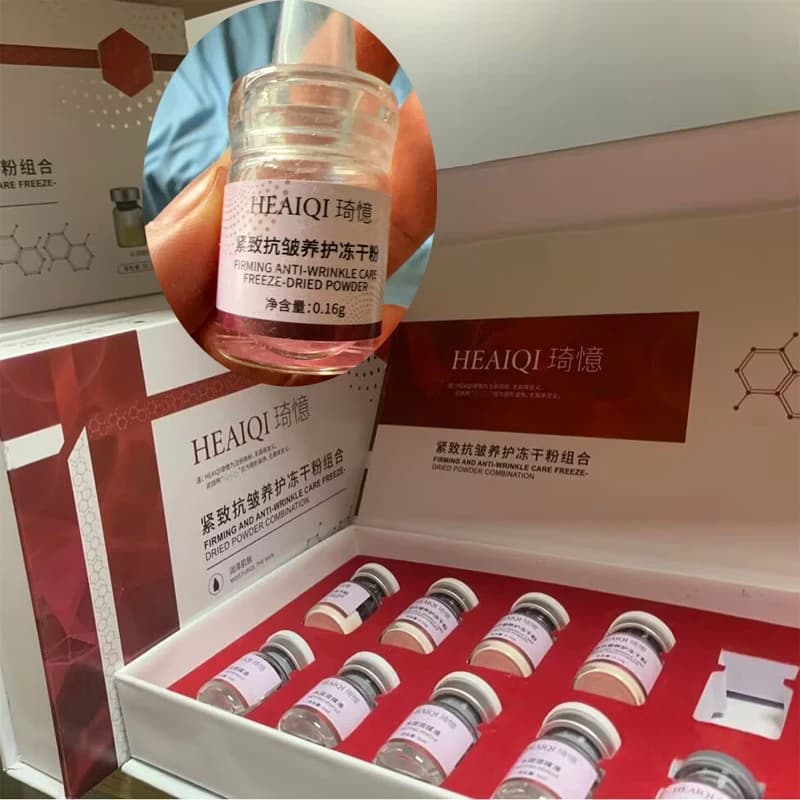 Maschera in polvere liofilizzata Collagene Acido ialuronico Riparazione Viso Antirughe Lifting Rassodante Maschera sbiancante Linee sottili Cura della pelle