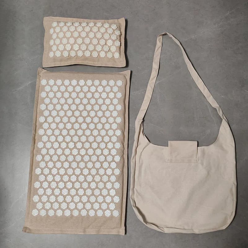 74*44 cm Natural linen Coconut palm Massage Yoga Mat Sports pillow cap with bag Digipression pillow with lotus tip Carpet