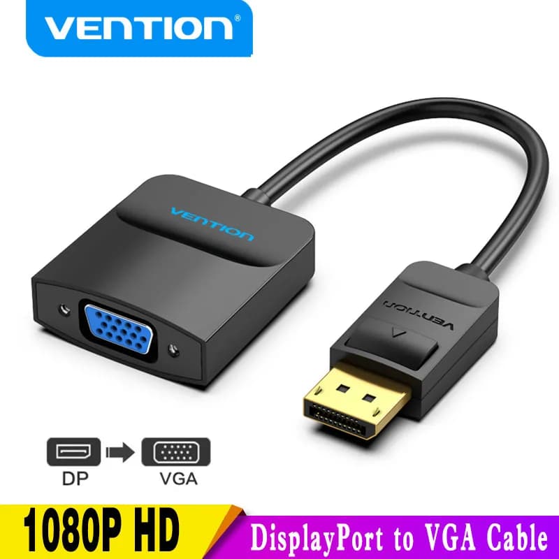 Vention Displayport to VGA Adapter 1080P Display Port convertitore Audio maschio a VGA femmina per proiettore HDTV DVDMonitor DP a VGA