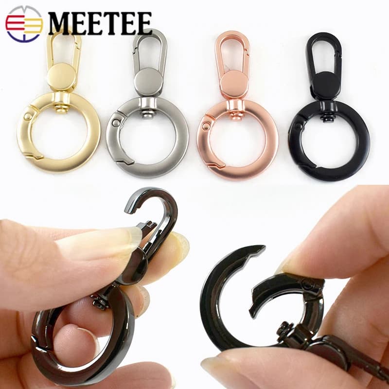 5/10/20 Pezzi Fibbie Metalliche da 17mm con Anello a O e Gancio Girevole a Moschettone per Connettori Cinghie Borsa, Chiusure e Accessori Hardware