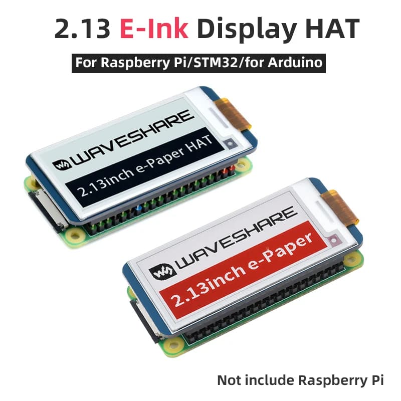 CAPPELLO con display E-Ink da 2,13 pollici Interface SPI E-Paper 250x122 per Raspberry Pi 4B 3B+ 3B Zero STM32 Jetson Nano per Arduino