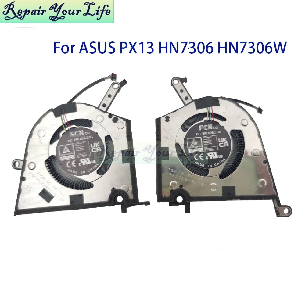 Ventola di raffreddamento CPU GPU per notebook ASUS ProArt PX13 HN7306 HN7306WU HN7306WI HN7306WV 13NB14K0M01011 13NB14K0M02011 FSQM FSQL DC5V