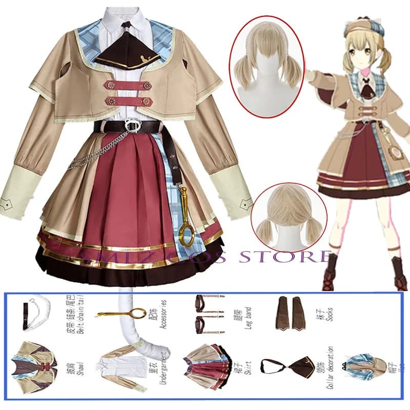 May Card Azusawa Kohane Cosplay Costume 2025 Pjsk New Skirt Cloak Uniform Set Halloween Christmas Comic Con Clothes Woman
