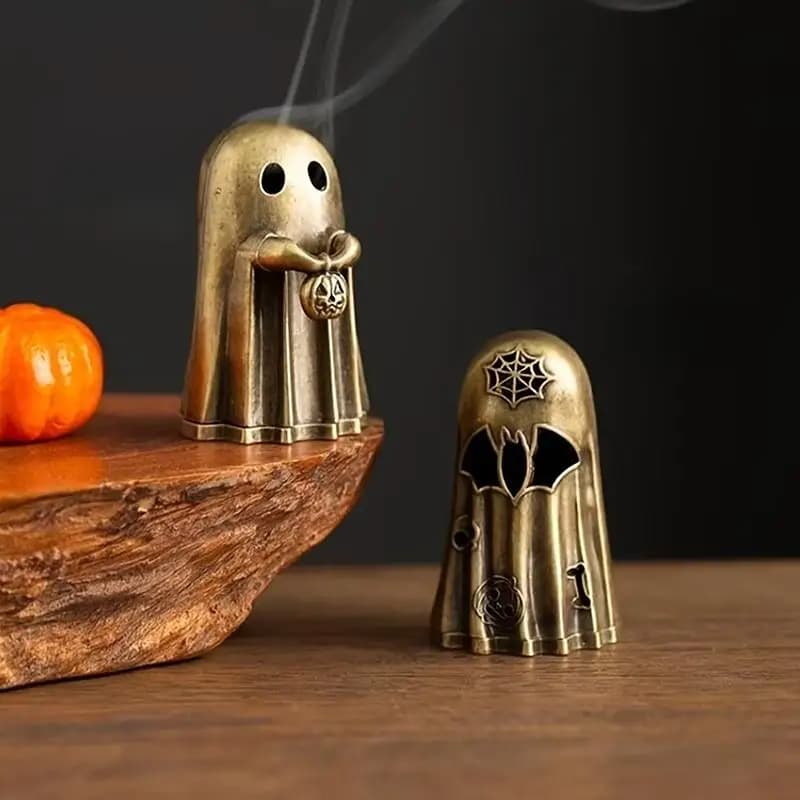 🌟Ghost Incense Burner Stick Holder Buddhism Lotus Line Incense Plate Sandalwood Coil Base Temples Yoga Studios Home Decoration
