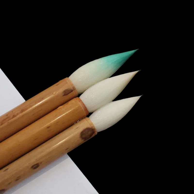 Woolen Hair Regular Script Writing Lian Brush Set Official Seal Script Calligraphy Brush Peony Chinese Painting Acuarelas Brush