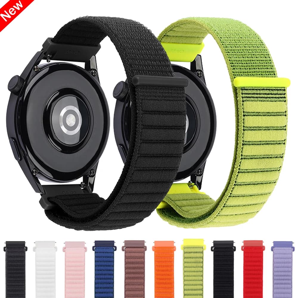 Nylon 20mm 22mm Sostituisci cinturino per HUAWEI WATCH GT 5 4 pro/GT 3 2 42mm GT 3/4/5 46mm Loop Band HONOR Magic Watch 4 GS 3i Bracciale