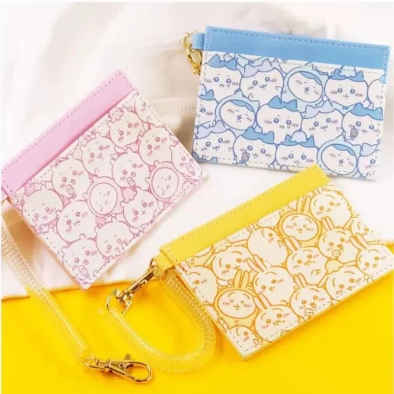 Kawaii Chiikawa Full Pattern PU Coin Wallet Wear Resistant Zipper Design Compact Size Perfect For Student School Commute Store C